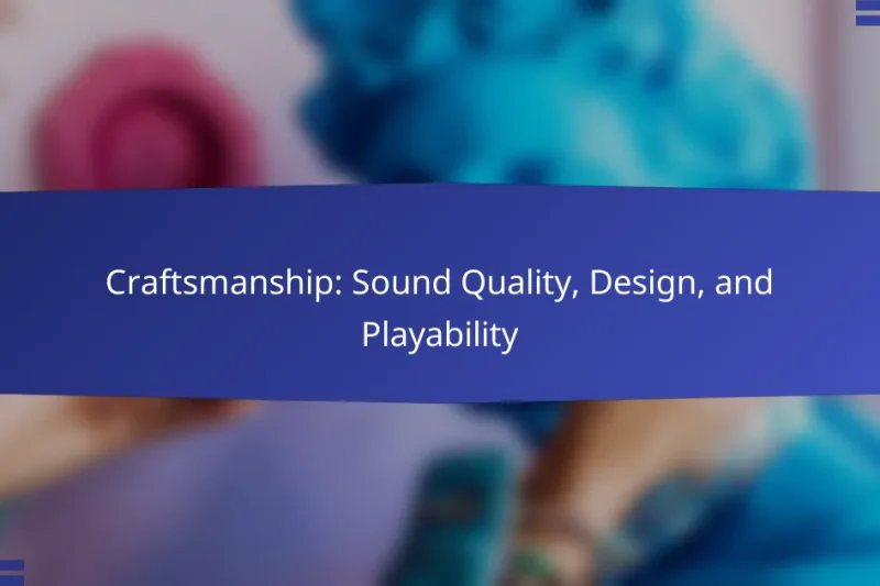 Craftsmanship: Sound Quality, Design, and Playability