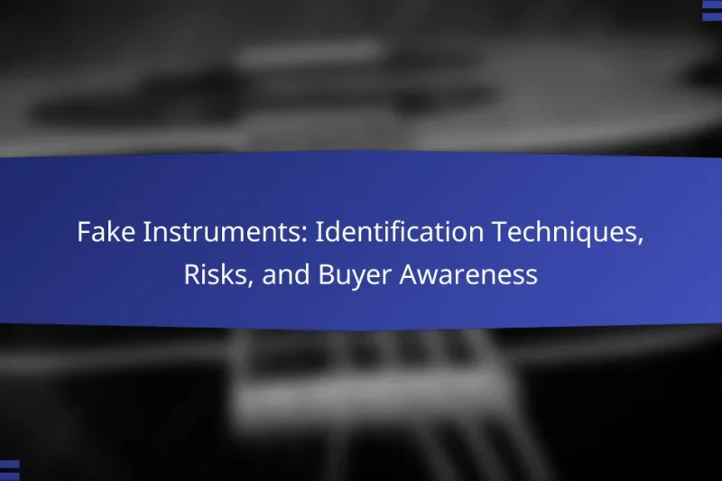Fake Instruments: Identification Techniques, Risks, and Buyer Awareness