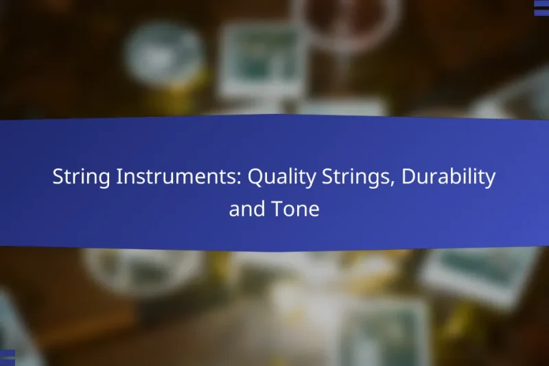 String Instruments: Quality Strings, Durability and Tone