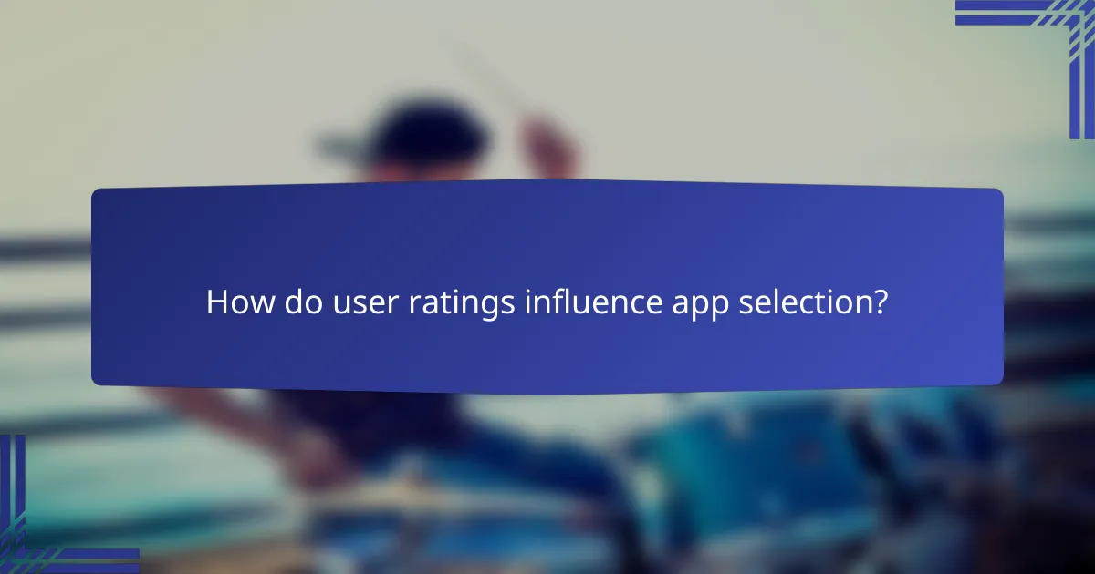 How do user ratings influence app selection?