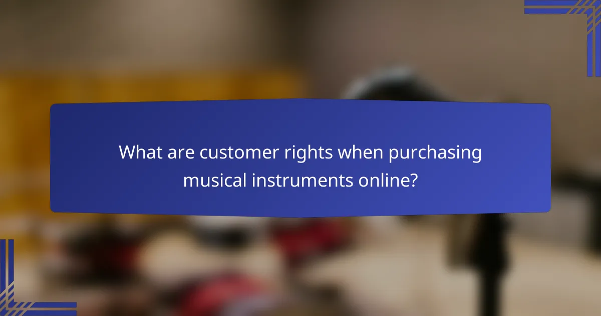 What are customer rights when purchasing musical instruments online?